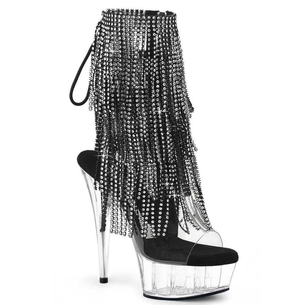 Pleaser - DELIGHT1017RSF Bottes de plateforme - Noir/Transparent Product image